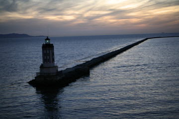 Fototapeta premium lighthouse at sunset