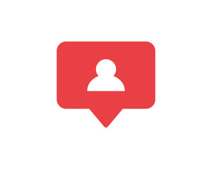 Social media follower notification icon symbol vector