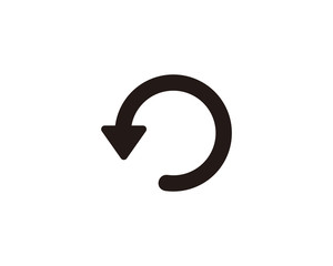 Undo arrow icon symbol vector