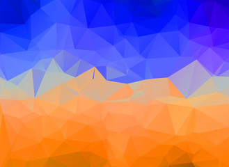 Abstract multicolor orange son background. Vector polygonal design illustrator