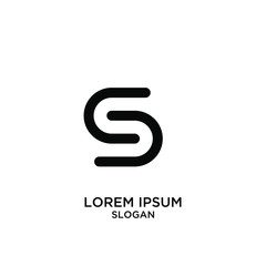 s technology logo icon design vector