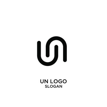 un s logo icon design vector illustration