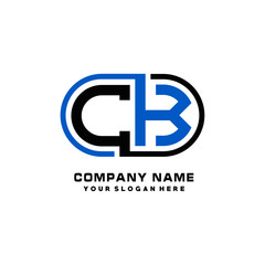 CK initial letters looping linked oval elegant logo blue, black