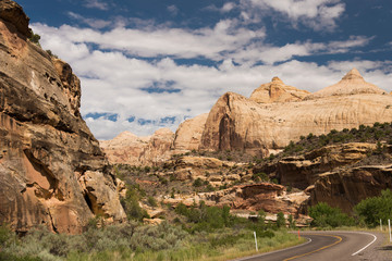 Road through Capitol Reef National Park