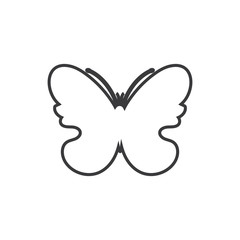Vector - Butterfly conceptual simple, colorful icon. Logo. Vector