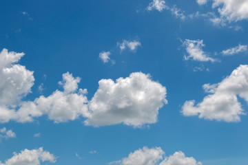 Blue sky with clouds.