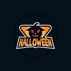 Happy Halloween character logo design