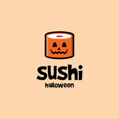 sushi with the concept of the halloween logo