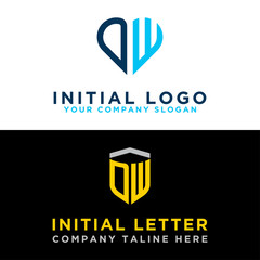 Logo Sets modern DW graphic design. Inspiring logo design for all companies. -Vectors