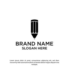 Modern design vector pencil logo template