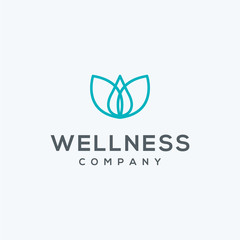 Wellness logo design - Vector