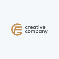 Letter/initial FG/GF logo design