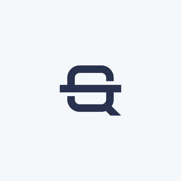 Initial QS logo design. Icon illustration vector