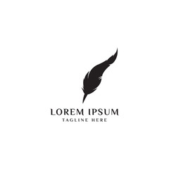 Naklejka premium Quill Pen logo. Law Firm,Law Office, Lawyer services, Vector logo template
