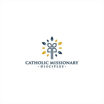 Church Cross Logo Design Vector Illustration Template Idea