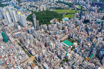Fototapeta na wymiar Hong Kong city from top