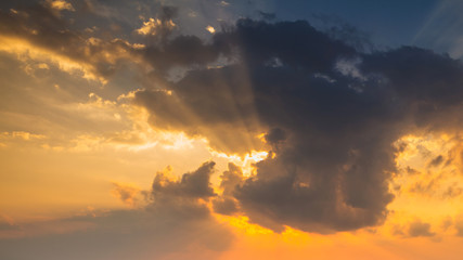 Fototapeta premium sunset in the sky.