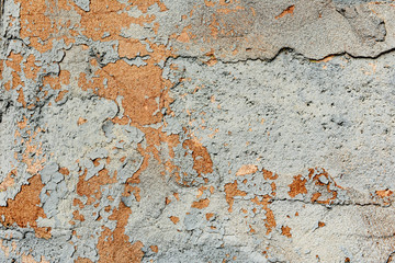 Texture of a concrete wall with cracks and scratches which can be used as a background