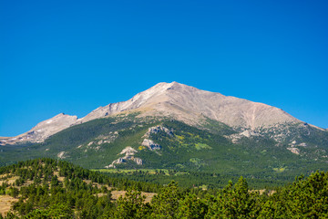 Fototapeta premium Mount Meeker in the Rocky Mountains of Colorado on a Sunny Day