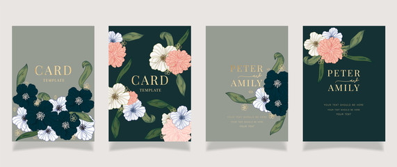 Luxury Floral Wedding invitation cards collection.