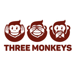 the tree monkeys logo design template vector