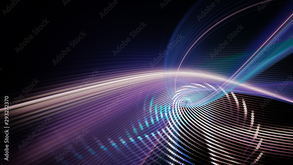 Poster abstract background element. fractal graphics series. composition of glowing lines and mosaic halfto