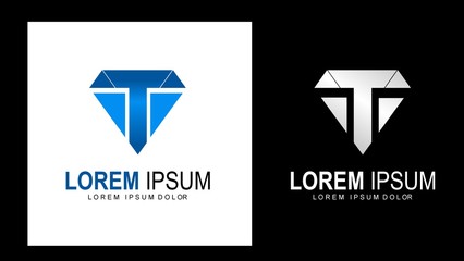 The letter logo is shaped like diamond.vector design