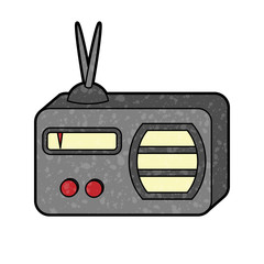 radio design vector with texture. retro style color