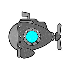 submarine design vector with texture. retro style color