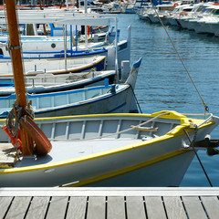 traditional Mediterranean fisherman's boat in the south of france