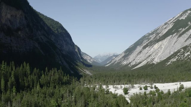 View of the Austrian Alps in the Karwendel in the summer