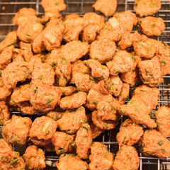 Fried fish cake at street food