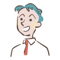 主張する男性　イラスト