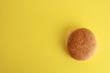 hamburger bun with sesame seeds