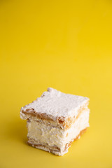 delicious pastel meringue white strudel
