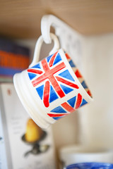 british union jack mugs. cups with british flag print. Union Jack British Flag cups