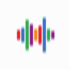 audio player colorful wave logo