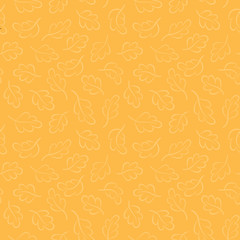 Vector seamless pattern with falling leaves. Decorative beige design for fabric, wallpaper, textile, web design.