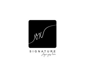 Initial VX beauty monogram and elegant logo design, handwriting logo of initial signature, wedding, fashion, floral and botanical with creative template
