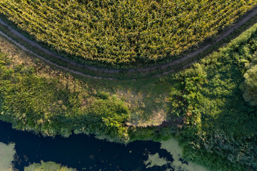 country road, view from above