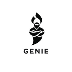 genie logo icon designs vector - obrazy, fototapety, plakaty