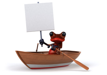 Fun frog- 3D Illustration