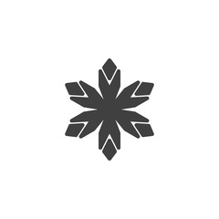 Snowflake vector icon. filled flat sign for mobile concept and web design. Snow flake glyph icon. Symbol, logo illustration. Vector graphics