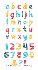 Christmas ornaments alphabet vector typeset