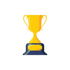 Trophy cup, award, vector icon in flat style