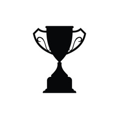 Trophy cup, award, vector icon in flat style