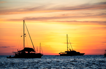 Nai Harn beach at sunset i