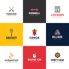 Pack Of Sports Sticker Vector