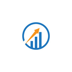 Chart graphic icon logo design for economic business activity