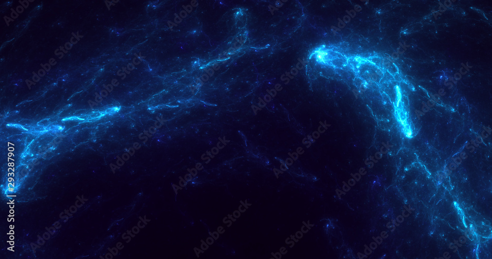 Wall mural 3d rendering abstract fractal electromagnetic background